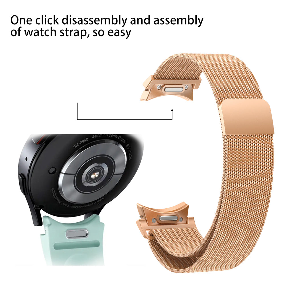 For Samsung Galaxy Watch6 Watch6 Classic Watch 5 Watch 5 Pro Milanese Watch Strap Magnetic Metal Watchband For Samsung Galaxy Watch6 Watch6 Classic Watch 5 Watch 5 Pro Milanese Watch Strap Magnetic Metal Watchband